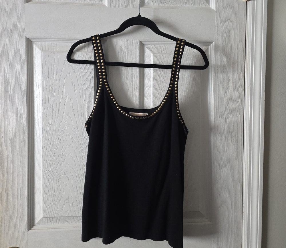 Michael Kors Black Tank with Gold Accents